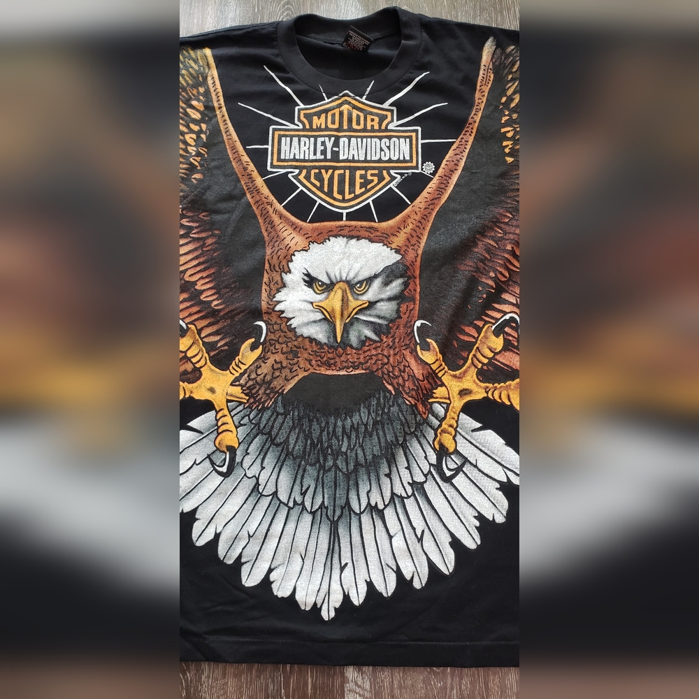 Harley Davidson Modern Boot AOP Tee Size L XL - Picture 6 of 7